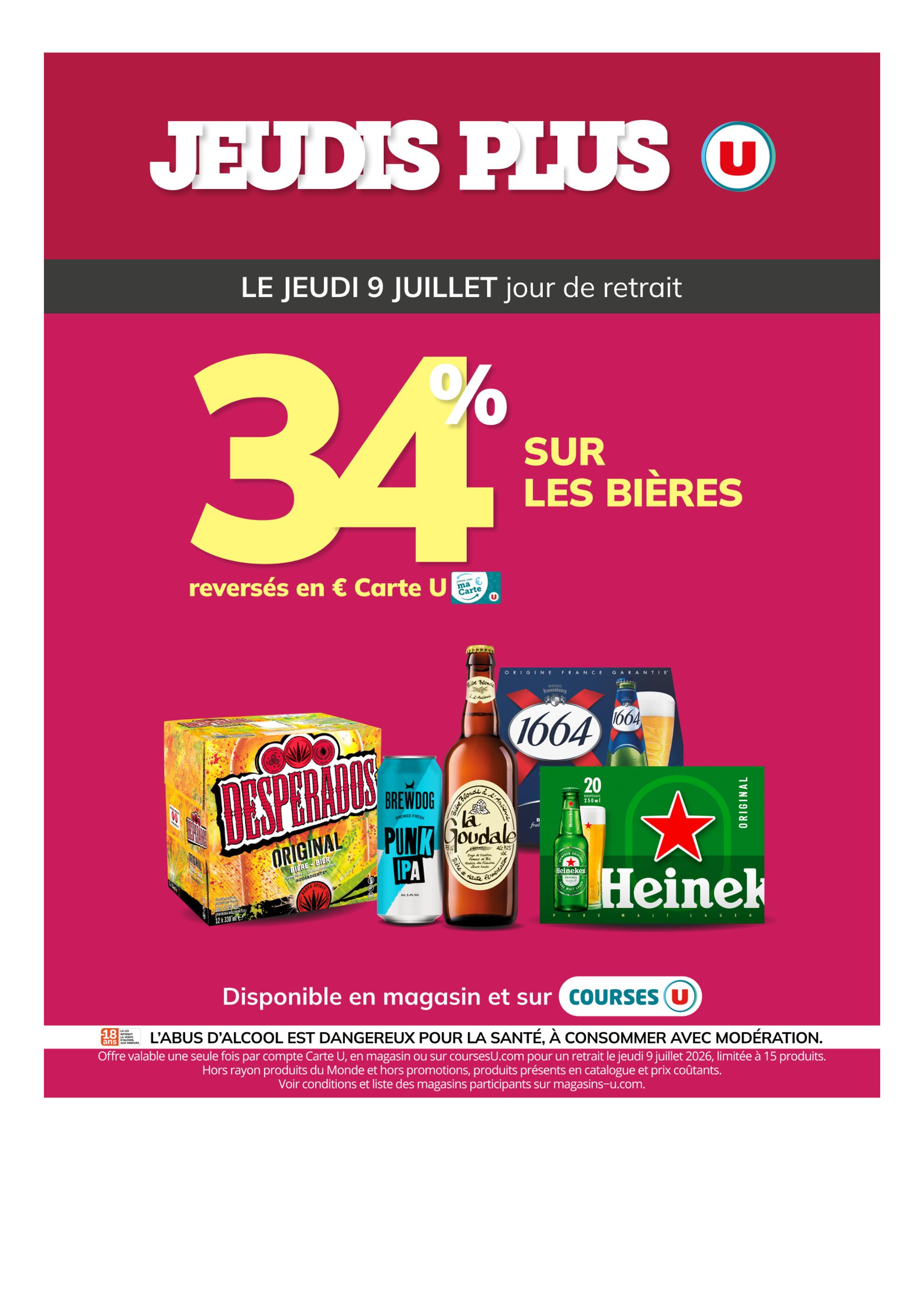 Prospectus Super U à Rebais, "JEUDIS PLUS U", 1 page, 07/07/2026 - 09/07/2026